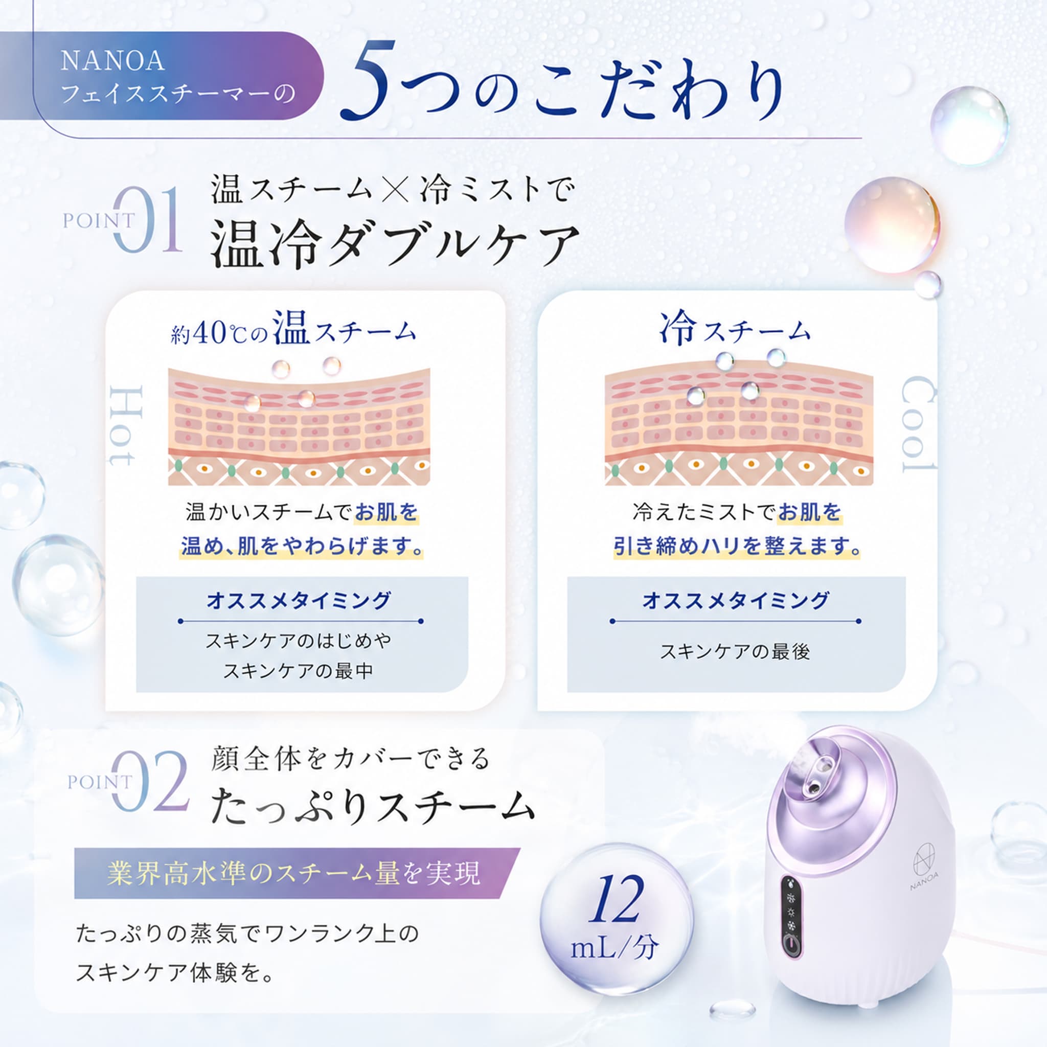 リフティア フェイススチーマー – 【公式オンラインストア】NANOA